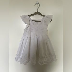 GAP 12-18 Months Baby Gap White Cotton Eyelet Dress